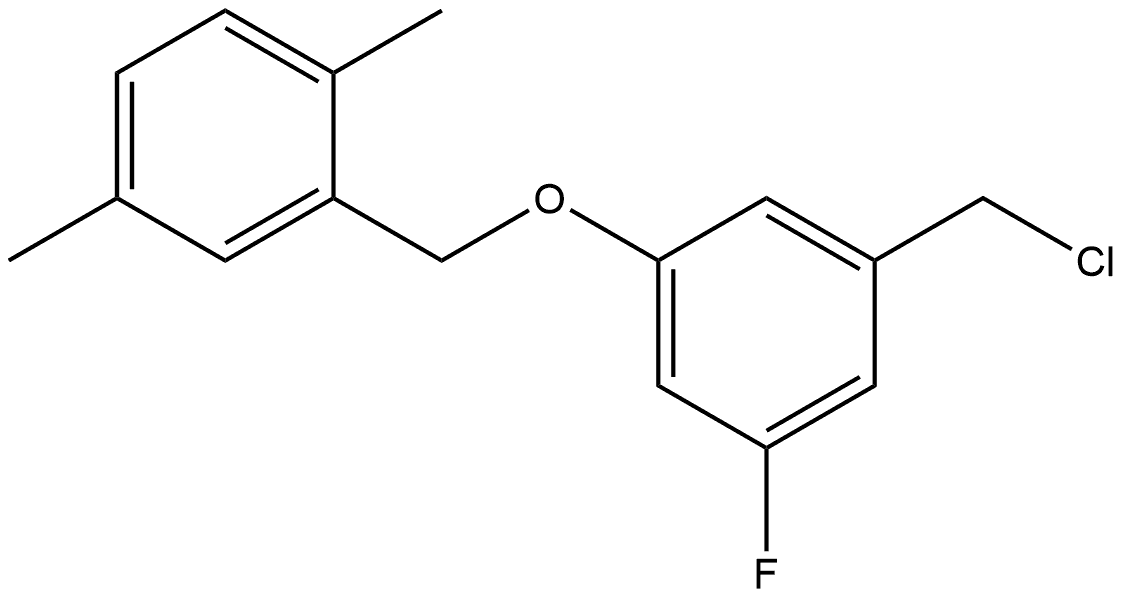 2-[[3-(Chloromethyl)-5-fluorophenoxy]methyl]-1,4-dimethylbenzene Structure