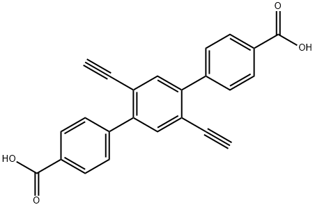 Benzoic acid, 4,4'-(2,5-diethynyl-1,4-phenylene)bis- Structure