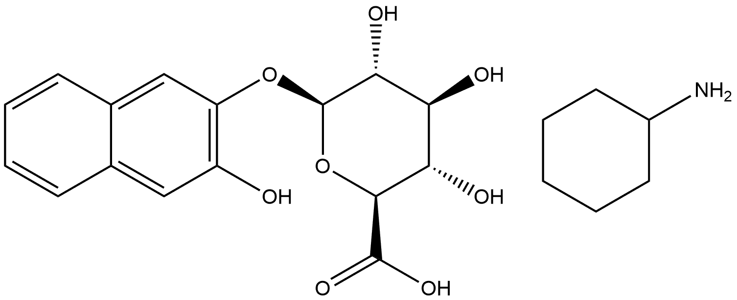 2,3-Dihydroxynaphthalene β-D-glucuronide cyclohexylammonium salt Structure