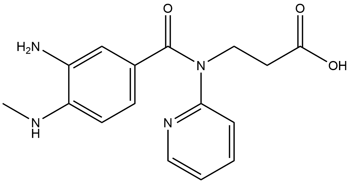 β-Alanine, N-[3-amino-4-(methylamino)benzoyl]-N-2-pyridinyl- 化学構造式