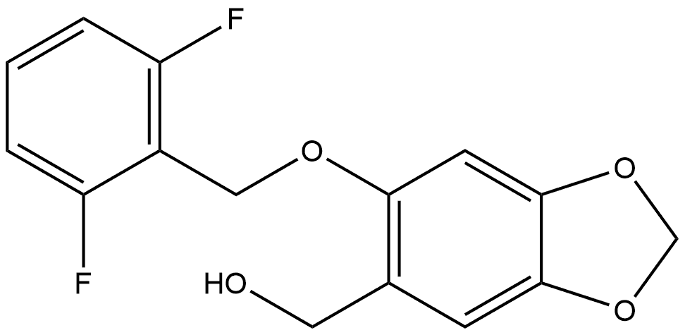 6-[(2,6-Difluorophenyl)methoxy]-1,3-benzodioxole-5-methanol Structure