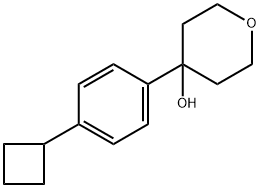 4-(4-cyclobutylphenyl)tetrahydro-2H-pyran-4-ol,1772527-16-8,结构式