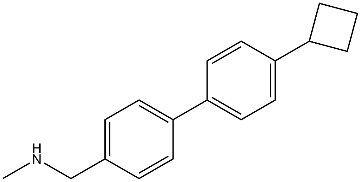 4'-Cyclobutyl-N-methyl[1,1'-biphenyl]-4-methanamine Structure