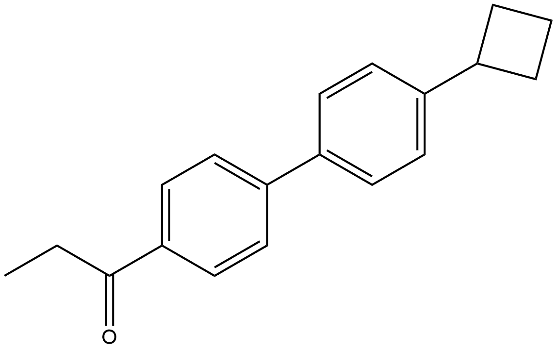 1-Propanone, 1-(4'-cyclobutyl[1,1'-biphenyl]-4-yl)-,1772558-70-9,结构式