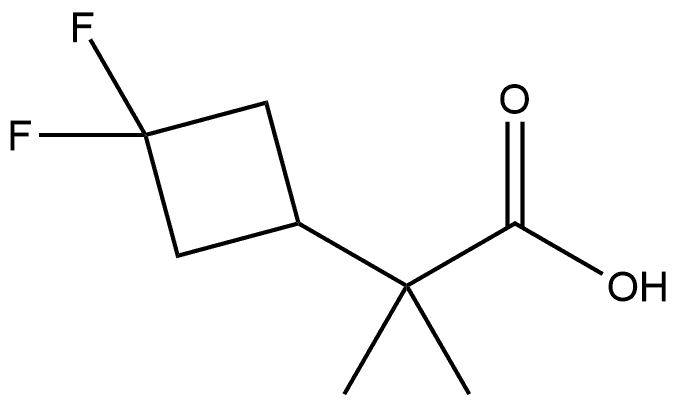 Cyclobutaneacetic acid, 3,3-difluoro-α,α-dimethyl- Structure