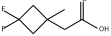 Cyclobutaneacetic acid, 3,3-difluoro-1-methyl- Structure