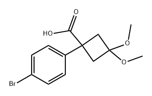 1-(4-溴苯基)-3,3-二甲氧基环丁酸, 1773508-71-6, 结构式