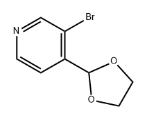 Pyridine, 3-bromo-4-(1,3-dioxolan-2-yl)-|3-溴-4-(1,3-二氧戊环-2-基)吡啶