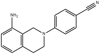 Benzonitrile, 4-(8-amino-3,4-dihydro-2(1H)-isoquinolinyl)- Structure