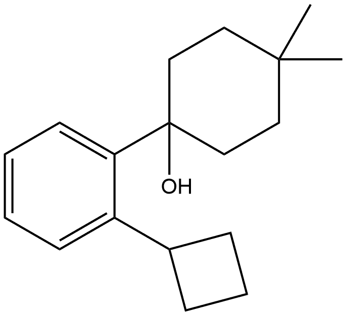 1-(2-cyclobutylphenyl)-4,4-dimethylcyclohexanol Structure