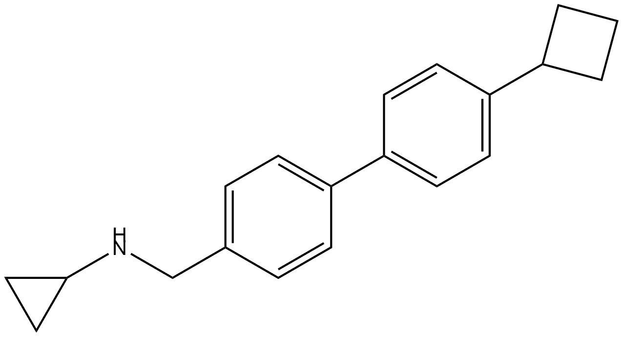 4'-Cyclobutyl-N-cyclopropyl[1,1'-biphenyl]-4-methanamine Structure