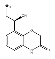 2H-1,4-Benzoxazin-3(4H)-one, 8-[(1S)-2-amino-1-hydroxyethyl]- Structure