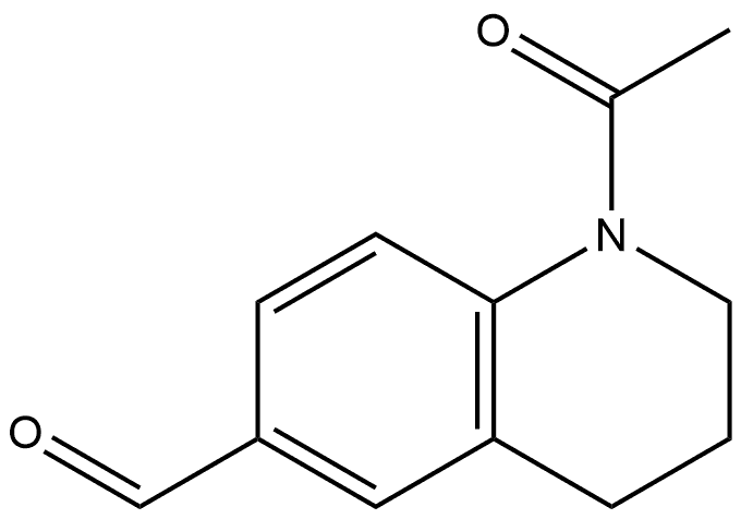 1-Acetyl-1,2,3,4-tetrahydro-6-quinolinecarboxaldehyde 化学構造式