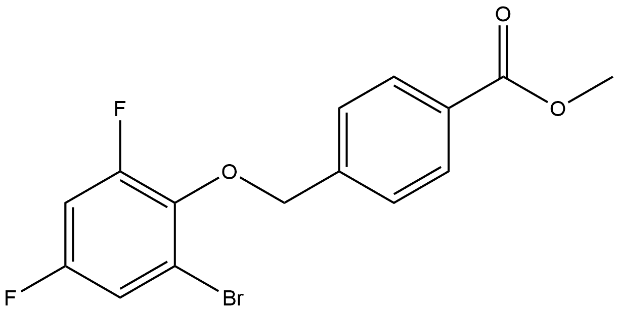 Methyl 4-[(2-bromo-4,6-difluorophenoxy)methyl]benzoate 结构式