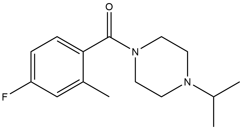 (4-Fluoro-2-methylphenyl)[4-(1-methylethyl)-1-piperazinyl]methanone Structure