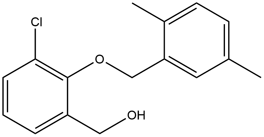 3-Chloro-2-[(2,5-dimethylphenyl)methoxy]benzenemethanol,1775086-36-6,结构式