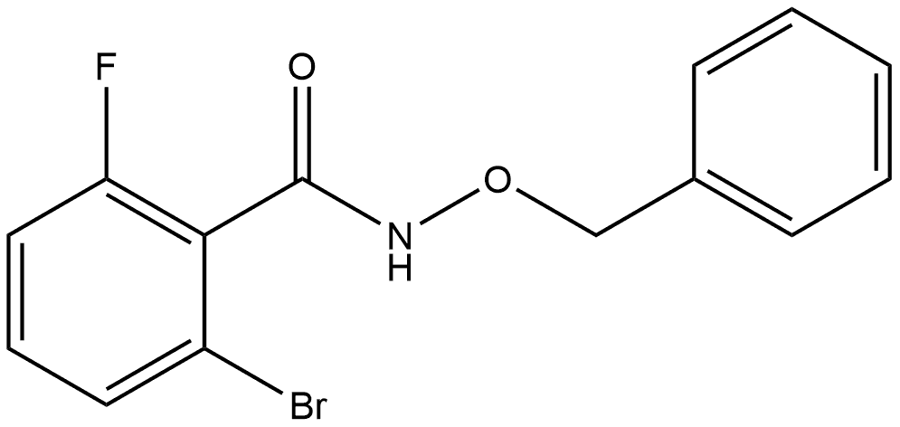 2-Bromo-6-fluoro-N-(phenylmethoxy)benzamide 结构式