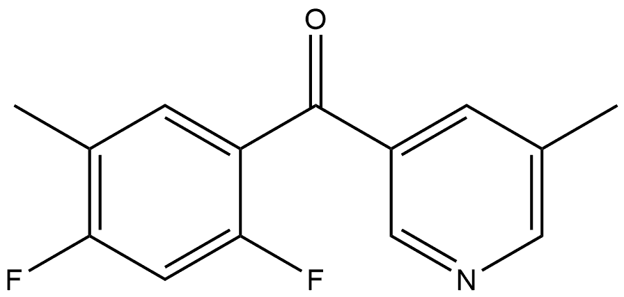 (2,4-Difluoro-5-methylphenyl)(5-methyl-3-pyridinyl)methanone 化学構造式