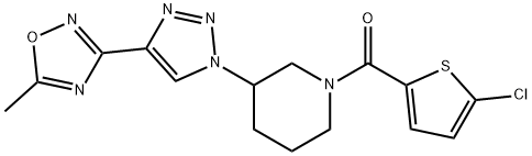 1-[(5-Chloro-2-thienyl)carbonyl]-3-[4-(5-methyl-1,2,4-oxadiazol-3-yl)-1H-1,2,3-triazol-1-yl]piperidine,1775360-02-5,结构式