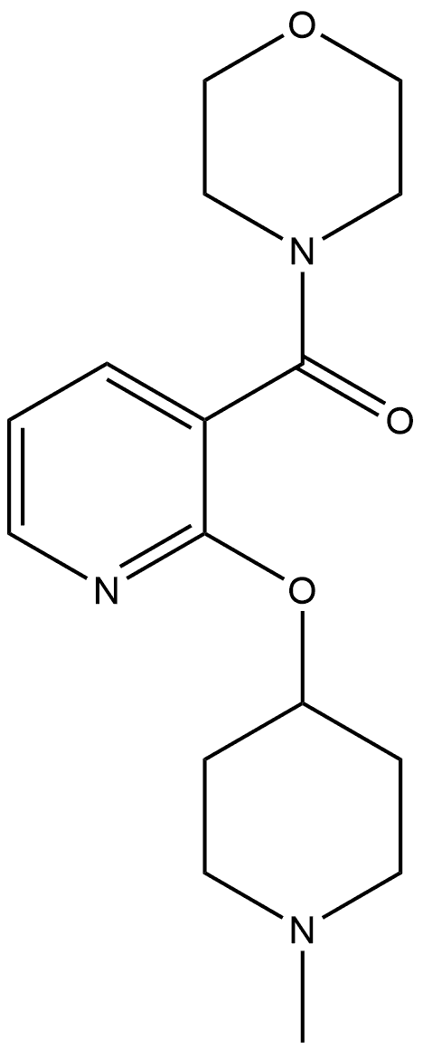 2-[(1-Methyl-4-piperidinyl)oxy]-3-pyridinyl]-4-morpholinylmethanone 化学構造式