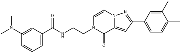 1775548-77-0 3-(Dimethylamino)-N-{2-[2-(3,4-dimethylphenyl)-4-oxopyrazolo[1,5-a]pyrazin-5(4H)-yl]ethyl}benzamide