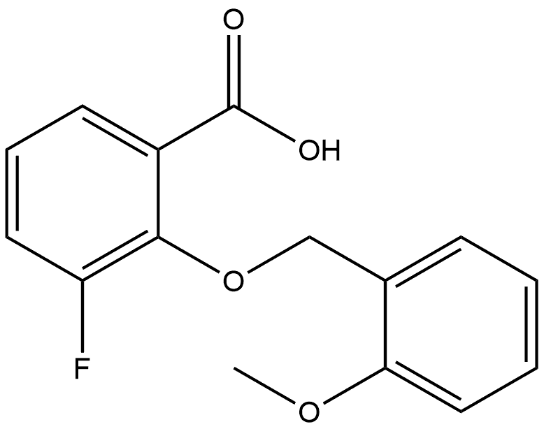 3-Fluoro-2-[(2-methoxyphenyl)methoxy]benzoic acid Structure