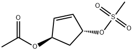 Acetic acid (1R,4R)-4-methanesulfonyloxy-cyclopent-2-enyl ester Struktur