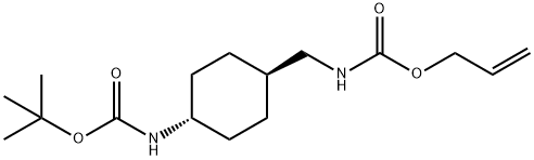 Carbamic acid, [[4-[[(1,1-dimethylethoxy)carbonyl]amino]cyclohexyl]methyl]-, 2-propenyl ester, trans- (9CI) Struktur