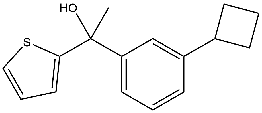 α-(3-Cyclobutylphenyl)-α-methyl-2-thiophenemethanol,1778168-95-8,结构式