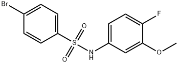 4-溴--N-(4-氟-3-甲氧基苯基)苯磺酰胺 结构式