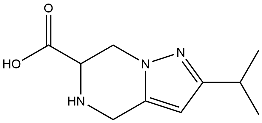 2-Isopropyl-4,5,6,7-tetrahydropyrazolo[1,5-a]pyrazine-6-carboxylic acid Struktur