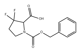 1,2-Pyrrolidinedicarboxylic acid, 3,3-difluoro-, 1-(phenylmethyl) ester Structure