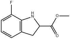 1H-Indole-2-carboxylic acid, 7-fluoro-2,3-dihydro-, methyl ester Struktur