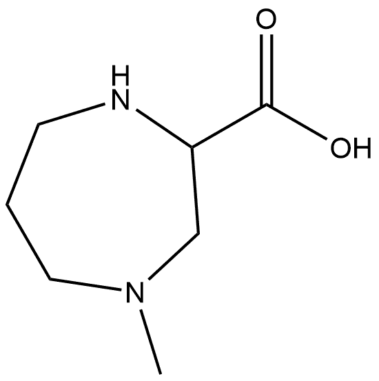 4-methyl-1,4-diazepane-2-carboxylic acid 结构式