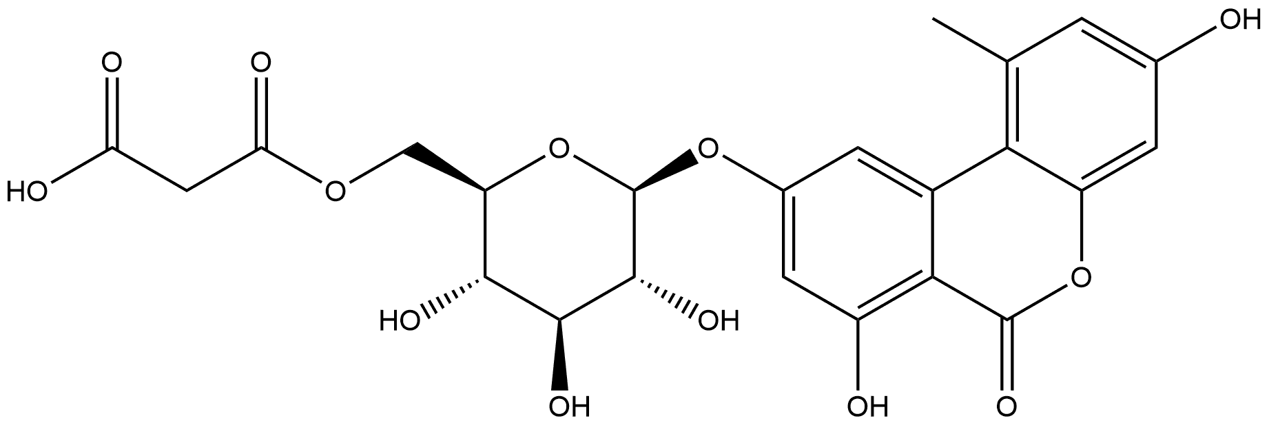 9-O-(6-O-マロニル-β-D-グルコピラノシル)アルテルナリオール 化学構造式