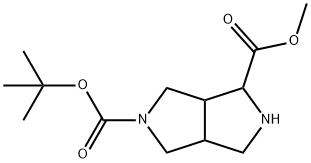 Pyrrolo[3,4-c]pyrrole-1,5(1H)-dicarboxylic acid, hexahydro-, 5-(1,1-dimethylethyl) 1-methyl ester Struktur