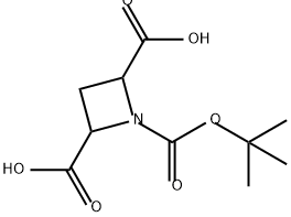 1,2,4-Azetidinetricarboxylic acid, 1-(1,1-dimethylethyl) ester Structure