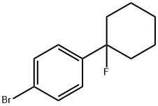 Benzene, 1-bromo-4-(1-fluorocyclohexyl)- Struktur