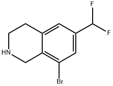 Isoquinoline, 8-bromo-6-(difluoromethyl)-1,2,3,4-tetrahydro- 化学構造式