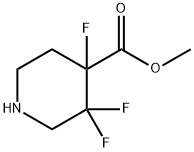 4-Piperidinecarboxylic acid, 3,3,4-trifluoro-,methyl ester Struktur