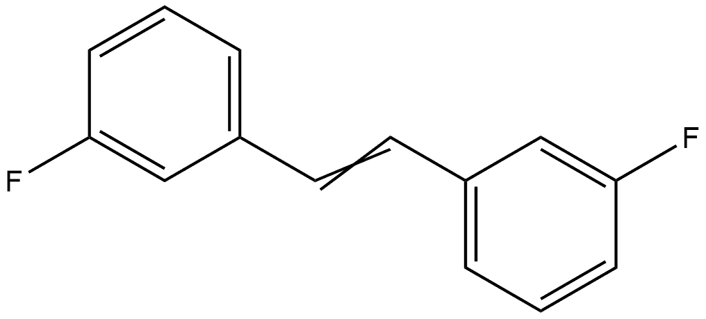 Benzene, 1,1'-(1E)-1,2-ethenediylbis[3-fluoro- Structure