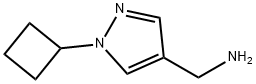 1H-Pyrazole-4-methanamine, 1-cyclobutyl- Structure