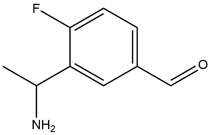 3-(1-Aminoethyl)-4-fluorobenzaldehyde Struktur