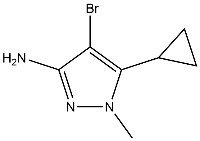 4-溴-5-环丙基-1-甲基-1H-吡唑-3-胺, 1779966-00-5, 结构式