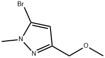 1H-Pyrazole, 5-bromo-3-(methoxymethyl)-1-methyl- Struktur