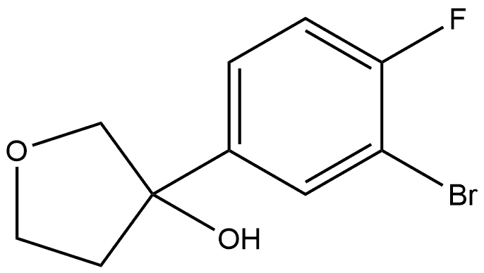 3-(3-Bromo-4-fluorophenyl)tetrahydro-3-furanol Struktur