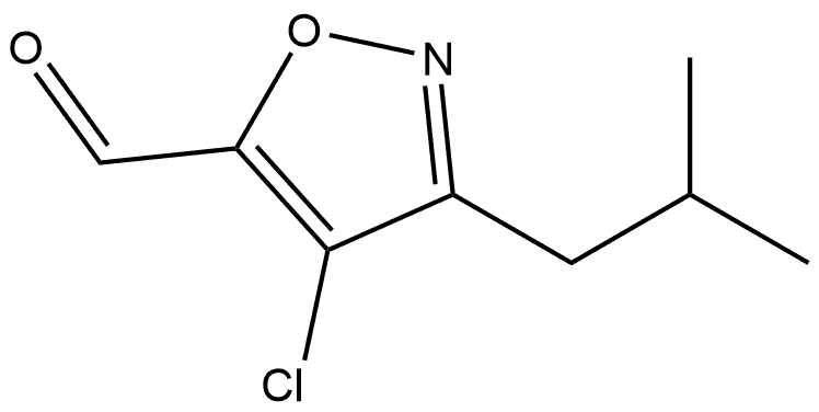 4-Chloro-3-(2-methylpropyl)-5-isoxazolecarboxaldehyde Struktur