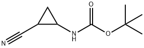 tert-butyl N-(2-cyanocyclopropyl)carbamate 化学構造式
