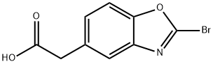 5-Benzoxazoleacetic acid, 2-bromo- Struktur