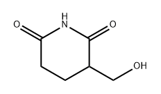 2,6-Piperidinedione, 3-(hydroxymethyl)- 化学構造式